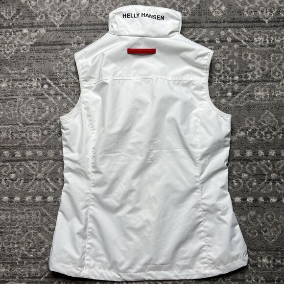 Helly Hansen Crew Vest 2.0 White Womens Medium Sailing Waterproof Wind Full Zip - Picture 5 of 9
